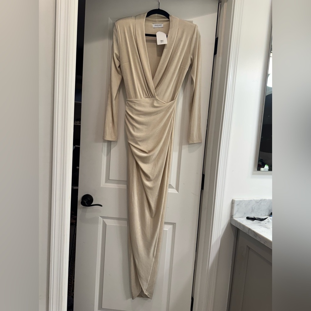 Long Crème dress | size S NWT